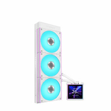 Lian-Li HydroShift II LCD-S 360CL Liquid CPU Cooler, Pre-Installed UNI FAN CL Wireless Fans, 360mm Radiator, 3.4" IPS 60Hz LCD Screen, 3200 RPM Pump Speed, White | GHS2LCDS36CW